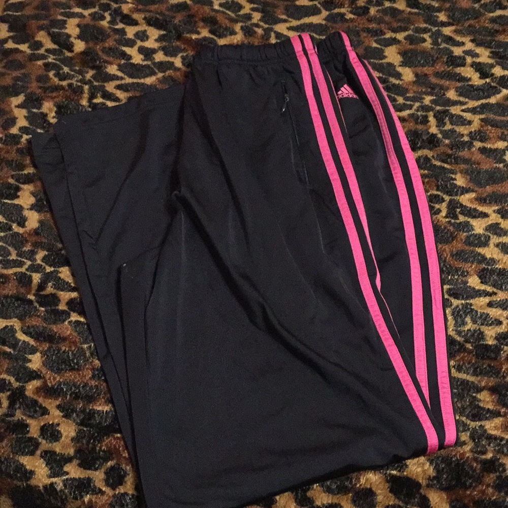 Navy & Pink Adidas pants